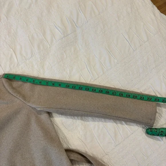 OAK + FORT Women’s Double Faced Belted Coat, Khaki, Size Medium - Picture 8 of 9